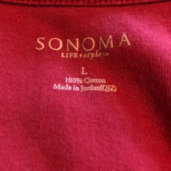 Sonoma Red 100% Cotton Plain Womens Tee L - Picture 7 of 8